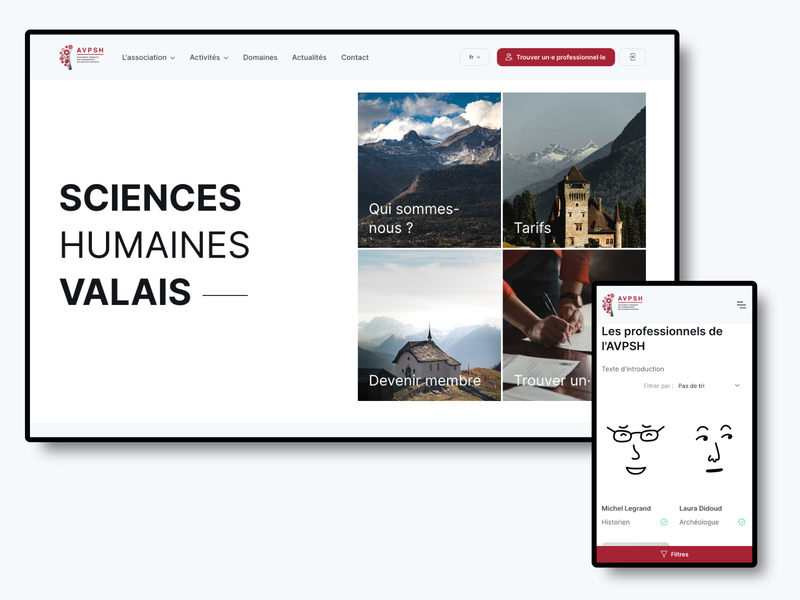 Association Valaisanne des Professionnels des Sciences Humaines — site web