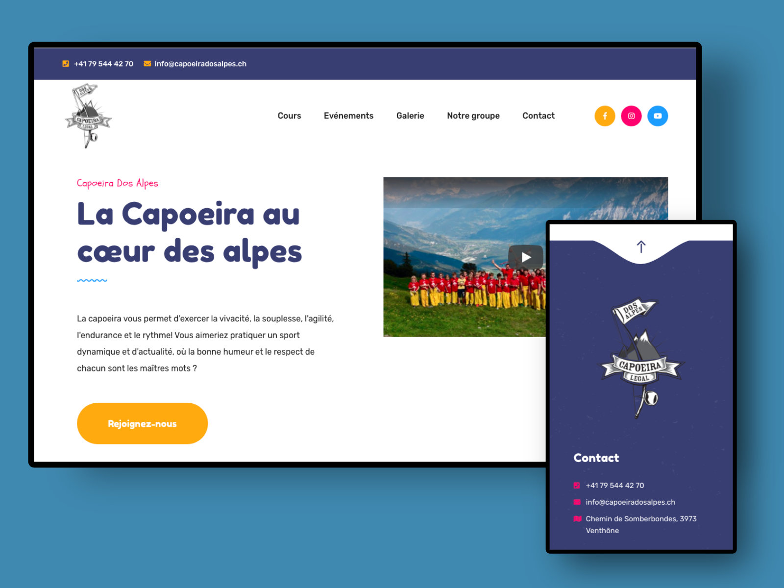 Association Capoeira dos Alpes — Refonte de site web pour une association artistique et sportive