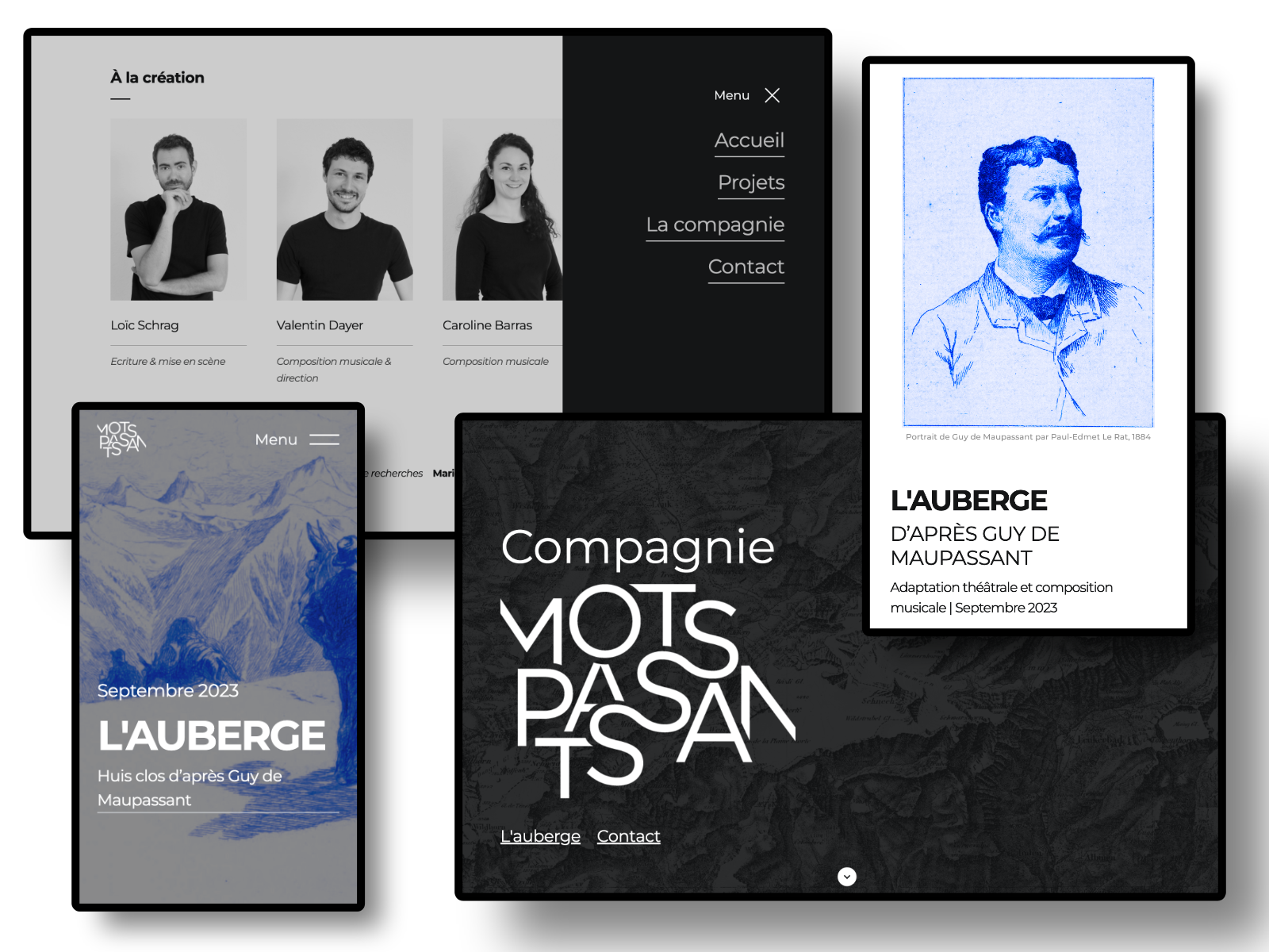 Les Mots Passants — Création d'un site web pour une compagnie de théâtre