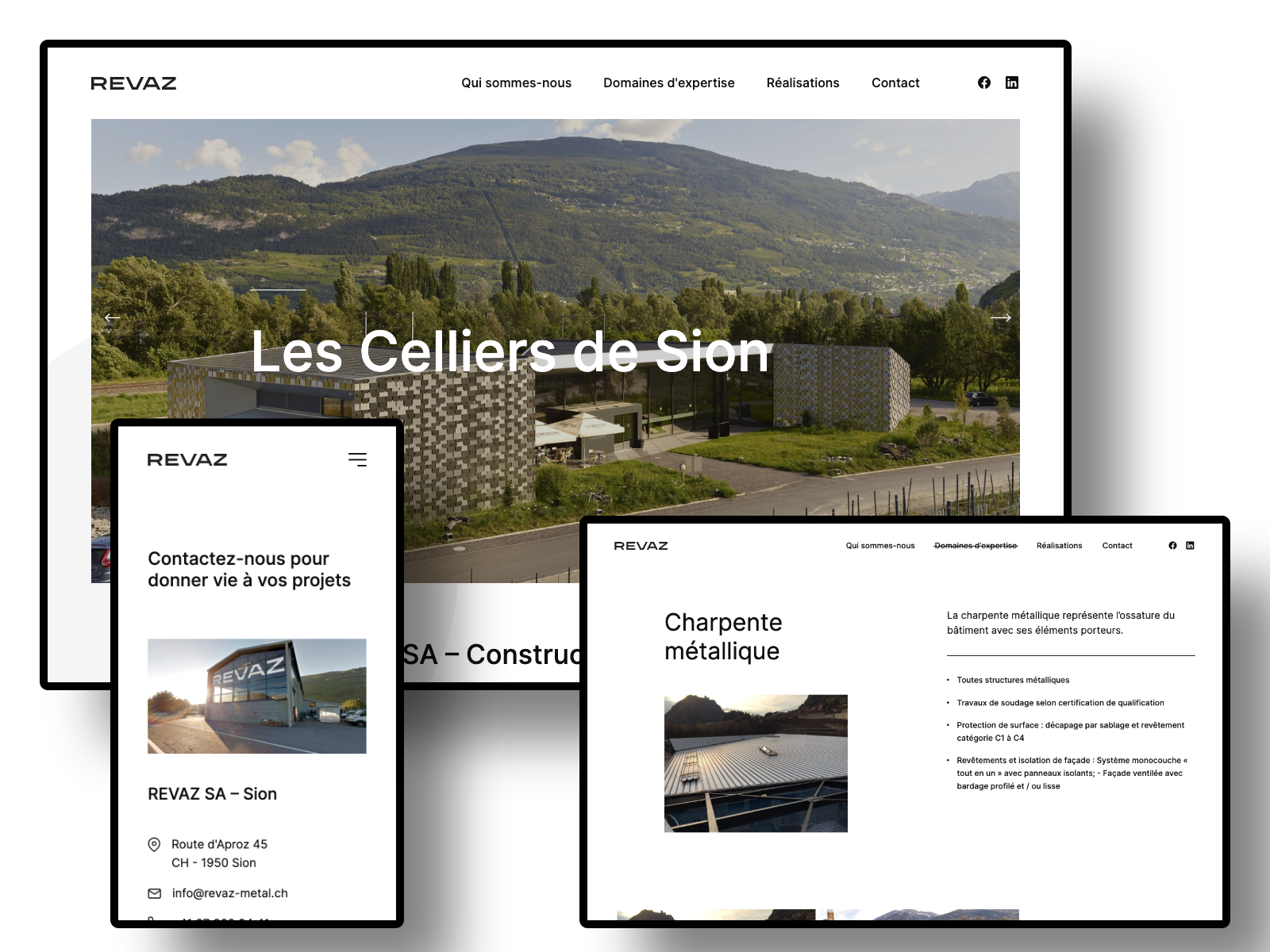 Revaz SA — Refonte du site web d'une entreprise de métallurgie